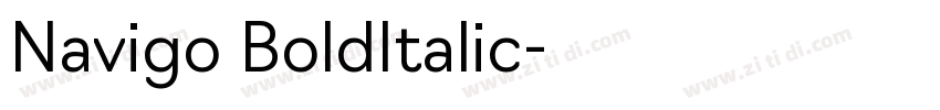 Navigo BoldItalic字体转换